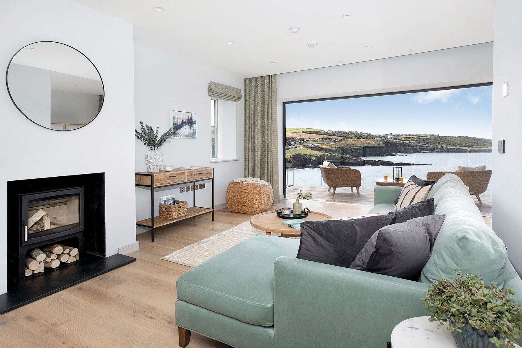 Living Room view views over Bovisand Harbour
