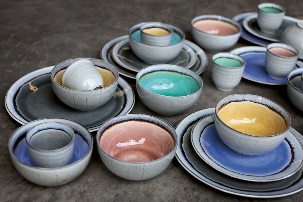 Bright and colourful Dakara ceramic bowls from Nkuku