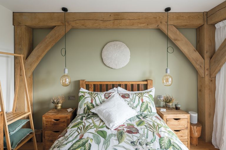 Bedroom. Timber-framed building by Carpenter Oak