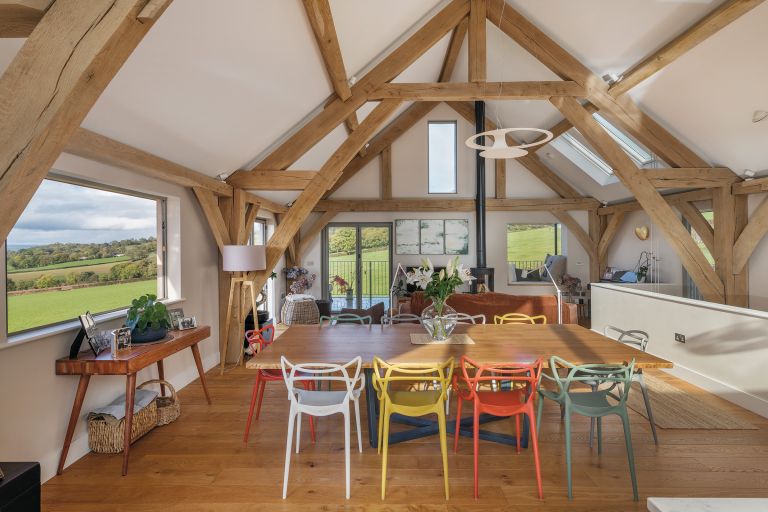 Kitchen. Timber-framed building by Carpenter Oak