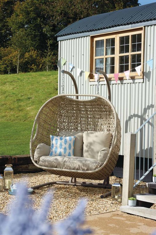 Chedworth double hanging cocoon. Available from Bernaville Nurseries