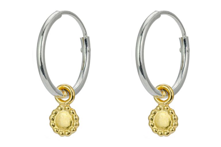 Silver and Gold earrings by Rebecca Furze