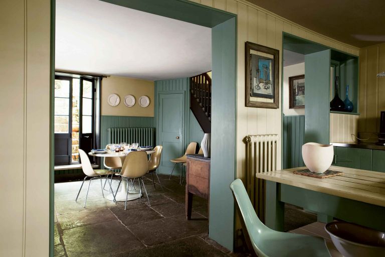 Natural greens bring style to any room. Paint: Card Room Green No.79 and String No.8 by Farrow and Ball