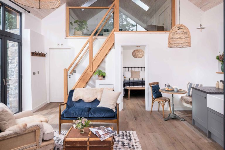 Living Room. Over Lemon River, Little Sigford Farm