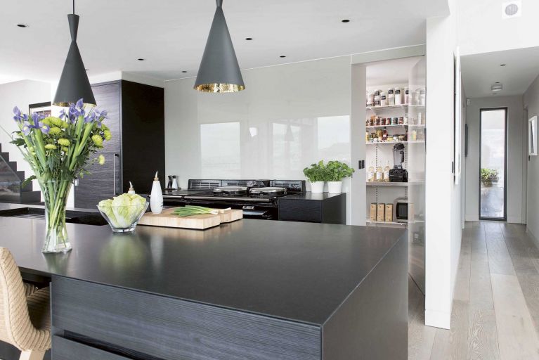 Contemporary lighting was supplied by Amos Lighting of Exeter