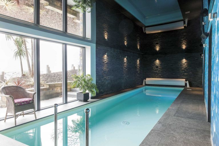 The pool was supplied by Harris Pools of Torquay