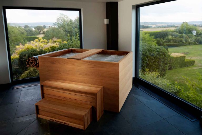 Japanese Ofuro style tub from Riviera Hot Tubs