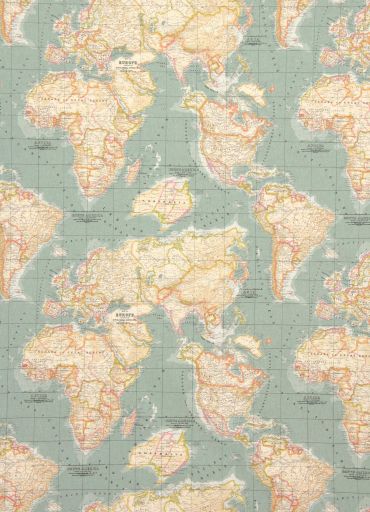 map fabric by Annie Sloane